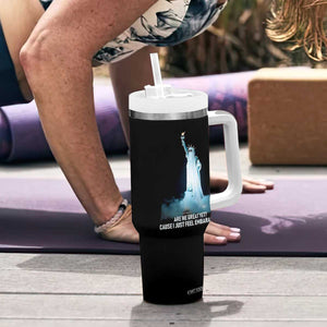 Statue of Liberty Ghost Tumbler With Handle Are We Great Yet Cause I Just Feel Embarrased TS02 Print Your Wear