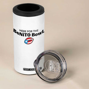 Here For The Benito Bowl 4 in 1 Can Cooler Tumbler Funny Puerto Rican Football Party Celebration TS02 Print Your Wear