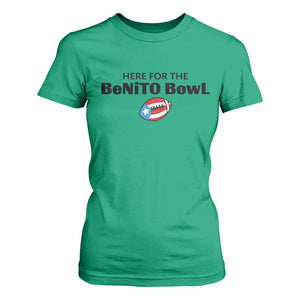 Here For The Benito Bowl T Shirt For Women Funny Puerto Rican Football Party Celebration TS02 Irish Green Print Your Wear