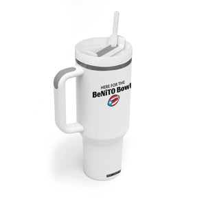 Here For The Benito Bowl Tumbler With Handle Funny Puerto Rican Football Party Celebration TS02 Print Your Wear