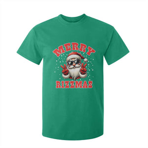 Funny Santa Rizz Christmas T Shirt For Kid Merry Rizzmas Claus Funny Xmas TS02 Irish Green Print Your Wear