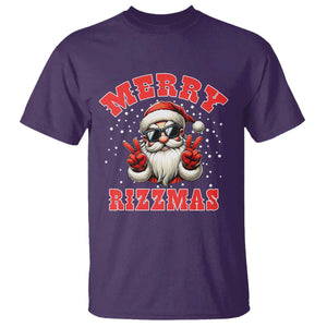 Funny Santa Rizz Christmas T Shirt Merry Rizzmas Claus Funny Xmas TS02 Purple Print Your Wear