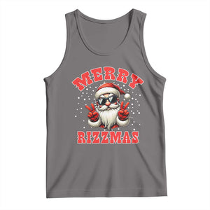 Funny Santa Rizz Christmas Tank Top Merry Rizzmas Claus Funny Xmas TS02 Deep Heather Print Your Wear