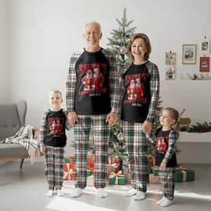 Christmas Trump With Santa Plaid Pajama Set Santa's Favorite Felon Since 2024 TS02 Christmas Plaid Print Your Wear