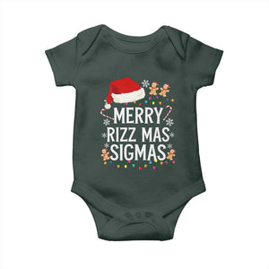 Funny Santa Rizz Christmas Baby Onesie Merry Rizzmas Sigmas TS02 Print Your Wear