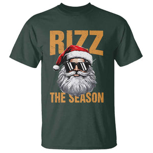 Funny Santa Rizz Christmas T Shirt Rizz The Season TS02 Dark Forest Green Print Your Wear