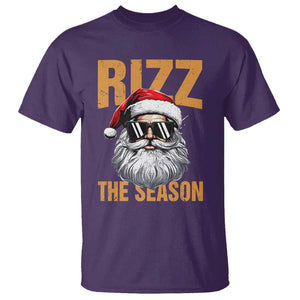 Funny Santa Rizz Christmas T Shirt Rizz The Season TS02 Purple Print Your Wear