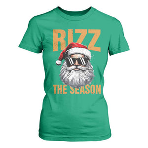 Funny Santa Rizz Christmas T Shirt For Women Rizz The Season TS02 Irish Green Print Your Wear