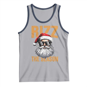 Funny Santa Rizz Christmas Tank Top Rizz The Season TS02 Athletic Heather Navy Print Your Wear