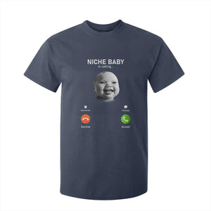 Funny Tuff Baby Meme T Shirt For Kid Tell Em Son AI Niche Baby Motion Holding Laugh TS02 Navy Print Your Wear