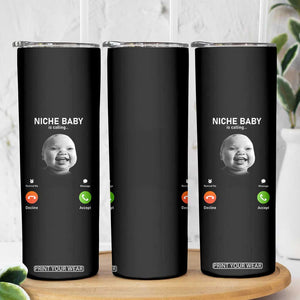 Funny Tuff Baby Meme Skinny Tumbler Tell Em Son AI Niche Baby Motion Holding Laugh TS02 Print Your Wear