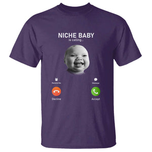 Funny Tuff Baby Meme T Shirt Tell Em Son AI Niche Baby Motion Holding Laugh TS02 Purple Print Your Wear