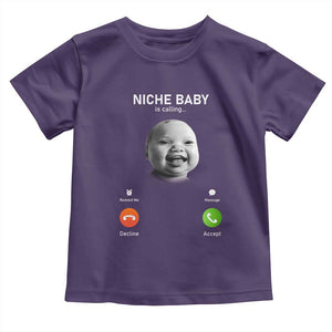 Funny Tuff Baby Meme Toddler T Shirt Tell Em Son AI Niche Baby Motion Holding Laugh TS02 Purple Print Your Wear