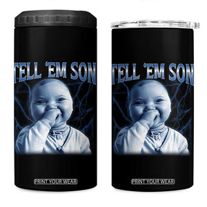 Funny Giggling Niche Baby Is Calling 4 in 1 Can Cooler Tumbler Tuff Baby AI Laughing Gen Alpha Meme TS02 One Size: 16 oz Black Print Your Wear