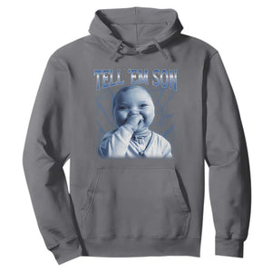 Funny Giggling Niche Baby Is Calling Hoodie Tuff Baby AI Laughing Gen Alpha Meme TS02 Charcoal Print Your Wear