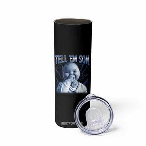 Funny Giggling Niche Baby Is Calling Skinny Tumbler Tuff Baby AI Laughing Gen Alpha Meme TS02 Print Your Wear