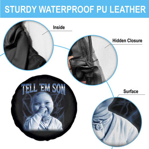 Funny Giggling Niche Baby Is Calling Spare Tire Cover Tuff Baby AI Laughing Gen Alpha Meme TS02 Print Your Wear