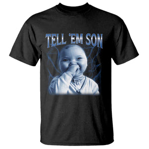 Funny Giggling Niche Baby Is Calling T Shirt Tuff Baby AI Laughing Gen Alpha Meme TS02 Black Print Your Wear