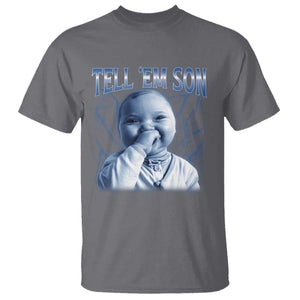 Funny Giggling Niche Baby Is Calling T Shirt Tuff Baby AI Laughing Gen Alpha Meme TS02 Charcoal Print Your Wear
