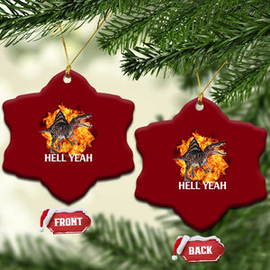 Spinosaurus Racha Explosion Hell Yeah Ceramic Ornament Dinosaur Shrieks Meme Funny Prehistoric Fire Blast TS02 Print Your Wear