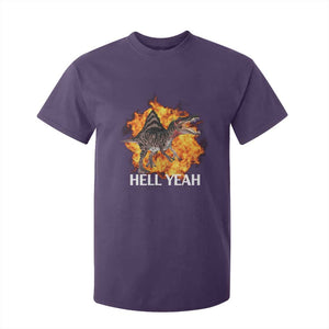 Spinosaurus Racha Explosion Hell Yeah T Shirt For Kid Dinosaur Shrieks Meme Funny Prehistoric Fire Blast TS02 Purple Print Your Wear