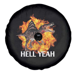 Spinosaurus Racha Explosion Hell Yeah Spare Tire Cover Dinosaur Shrieks Meme Funny Prehistoric Fire Blast TS02 Print Your Wear