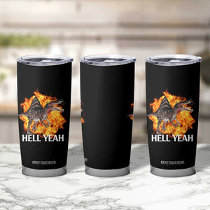 Spinosaurus Racha Explosion Hell Yeah Tumbler Cup Dinosaur Shrieks Meme Funny Prehistoric Fire Blast TS02 Print Your Wear