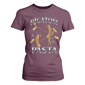 Rigatoni Pasta Lover Marcus The Worm T Shirt For Women Retro 90s Bootleg Weird Meme Internet Humor TS02 Maroon Print Your Wear