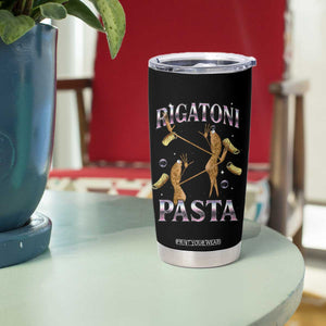 Rigatoni Pasta Lover Marcus The Worm Tumbler Cup Retro 90s Bootleg Weird Meme Internet Humor TS02 Print Your Wear