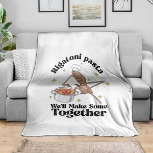 Rigatoni Pasta Chef Marcus The Worm Throw Blanket We'll Make Some Together Wholesome Weird Meme TS02 Print Your Wear