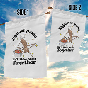 Rigatoni Pasta Chef Marcus The Worm Garden Flag We'll Make Some Together Wholesome Weird Meme TS02 Print Your Wear