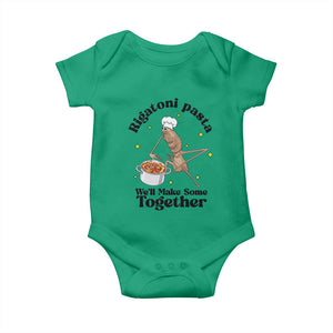 Rigatoni Pasta Chef Marcus The Worm Baby Onesie We'll Make Some Together Wholesome Weird Meme TS02 Irish Green Print Your Wear