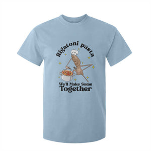 Rigatoni Pasta Chef Marcus The Worm T Shirt For Kid We'll Make Some Together Wholesome Weird Meme TS02 Light Blue Print Your Wear