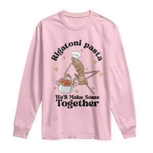 Rigatoni Pasta Chef Marcus The Worm Long Sleeve Shirt We'll Make Some Together Wholesome Weird Meme TS02 Light Pink Print Your Wear