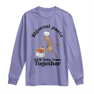 Rigatoni Pasta Chef Marcus The Worm Long Sleeve Shirt We'll Make Some Together Wholesome Weird Meme TS02 Violet Print Your Wear