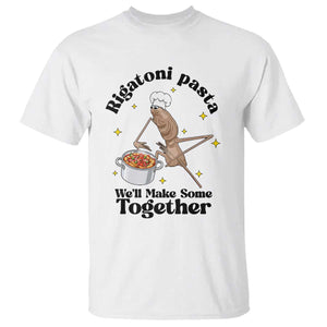 Rigatoni Pasta Chef Marcus The Worm T Shirt We'll Make Some Together Wholesome Weird Meme TS02 White Print Your Wear
