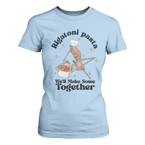 Rigatoni Pasta Chef Marcus The Worm T Shirt For Women We'll Make Some Together Wholesome Weird Meme TS02 Light Blue Print Your Wear