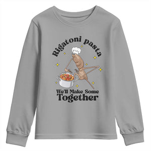 Rigatoni Pasta Chef Marcus The Worm Youth Sweatshirt We'll Make Some Together Wholesome Weird Meme TS02 Sport Gray Print Your Wear