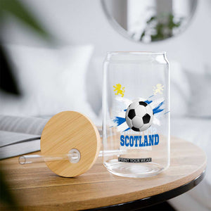 Scotland Soccer Flag Glass Can Scottish Football Fans Pride TS02 Print Your Wear