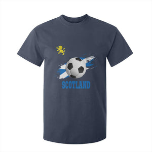 Scotland Soccer Flag T Shirt For Kid Scottish Football Fans Pride TS02 Navy Print Your Wear