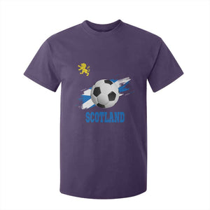 Scotland Soccer Flag T Shirt For Kid Scottish Football Fans Pride TS02 Purple Print Your Wear
