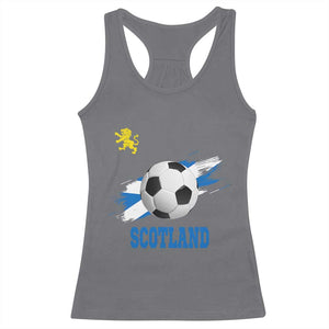 Scotland Soccer Flag Racerback Tank Top Scottish Football Fans Pride TS02 Charcoal Print Your Wear