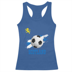 Scotland Soccer Flag Racerback Tank Top Scottish Football Fans Pride TS02 Royal Blue Print Your Wear