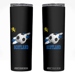 Scotland Soccer Flag Skinny Tumbler Scottish Football Fans Pride TS02 Black Print Your Wear