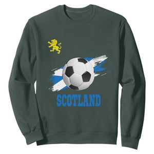 Scotland Soccer Flag Sweatshirt Scottish Football Fans Pride TS02 Dark Forest Green Print Your Wear