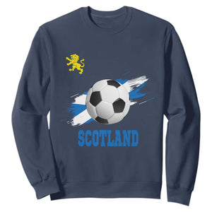 Scotland Soccer Flag Sweatshirt Scottish Football Fans Pride TS02 Navy Print Your Wear