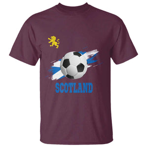 Scotland Soccer Flag T Shirt Scottish Football Fans Pride TS02 Maroon Print Your Wear