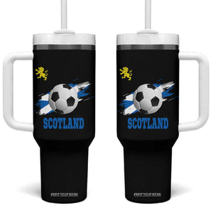 Scotland Soccer Flag Tumbler With Handle Scottish Football Fans Pride TS02 One Size: 40 oz Black Print Your Wear