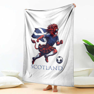 Scottish Lion Football Throw Blanket Brave Lion in Kilt with Flag Cape Pride TS02 Print Your Wear