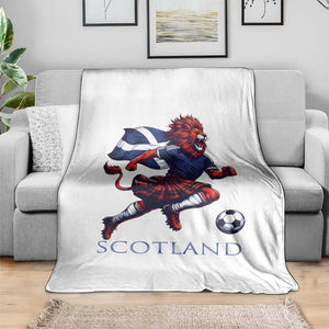 Scottish Lion Football Throw Blanket Brave Lion in Kilt with Flag Cape Pride TS02 Print Your Wear